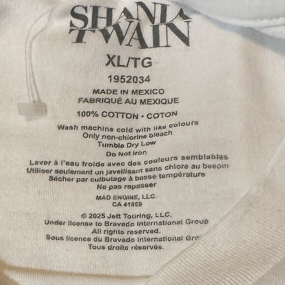Women's Shania Twain T Shirt Size xl NWT - Picture 3 of 3